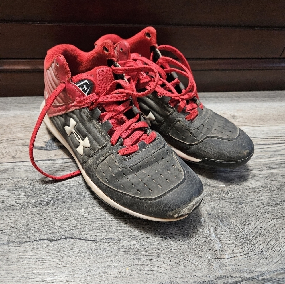 Red Under Armour Cleats, Baseball, Football